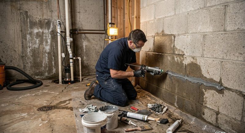 Wet Basement Repair in Fredericksburg, VA