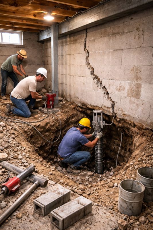 Foundation Pier Repair in Columbus, OH